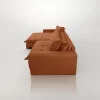 Sofá Cama Aston 4 Lugares Retrátil Reclinável 2,30m  com Molas Ensacadas Veludo Terracota - Image 8