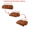 Sofá Cama Aston 4 Lugares Retrátil Reclinável 2,30m  com Molas Ensacadas Veludo Terracota - Image 12