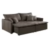 Sofá Cama 220cm Em Madeira Eucalipto Veludo Marrom - Image 11
