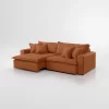 Sofá Cama Aston 4 Lugares Retrátil Reclinável 2,30m  com Molas Ensacadas Veludo Terracota - Image 3