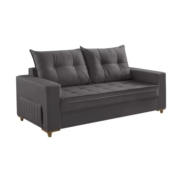 Sofá Fixo Living Benny com Almofadas Soltas 3 Lugares  200cm - Image 3