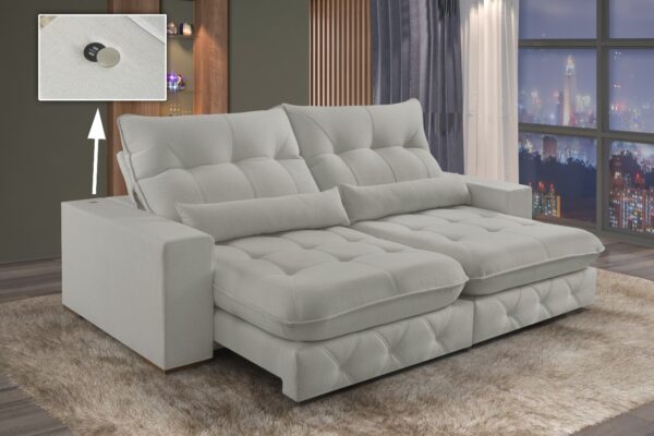 Sofa Retratil e Reclinavel Istambull Molas Ensacadas 2,30M